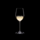 RIEDEL XL Restaurant Riesling Grand Cru filled with a drink on a black background