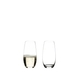 RIEDEL O Wine Tumbler Champagnerglas gefüllt mit einem Getränk auf weißem Hintergrund