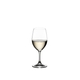 RIEDEL Ouverture White Wine filled with a drink on a white background