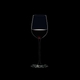 RIEDEL Sommeliers Black Tie Mature Bordeaux filled with a drink on a black background