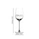 RIEDEL Veritas Riesling/Zinfandel glass filled with red wine on white background