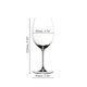 Red wine filled RIEDEL Veritas Cabernet/Merlot glass on white background