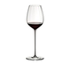 RIEDEL High Performance Cabernet Clear filled with a drink on a white background