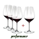 RIEDEL Performance Cabernet/Merlot filled with a drink on a white background