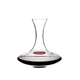 A RIEDEL Ultra Decanter filled with red wine.