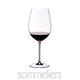 RIEDEL Sommeliers Bordeaux Grand Cru filled with a drink on a white background