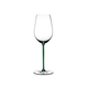 RIEDEL Fatto A Mano Riesling/Zinfandel Green R.Q. on a white background