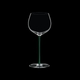 RIEDEL Fatto A Mano Oaked Chardonnay Green R.Q. on a black background