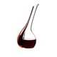 RIEDEL Decanter Black Tie Touch Red R.Q. filled with a drink on a white background