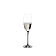 RIEDEL Vinum Champagne Glass Set filled with a drink on a white background