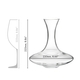 A RIEDEL Ultra Decanter filled with red wine against a white background.