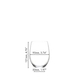RIEDEL O Wine Tumbler Cabernet/Merlot filled with red wine on white background