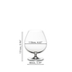RIEDEL Vinum Brandy glass filled with brandy on white background