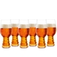 SPIEGELAU Craft Beer Glasses IPA (Set of 6) filled with a drink on a white background
