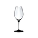 RIEDEL Fatto A Mano Performance Riesling Black Base on a white background