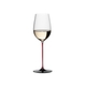 RIEDEL Black Series Collector's Edition Riesling Grand Cru filled with a drink on a white background