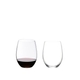 RIEDEL O Wine Tumbler Cabernet/Merlot gefüllt mit einem Getränk auf weißem Hintergrund