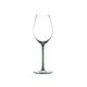 RIEDEL Fatto A Mano Champagne Wine Glass Green on a white background