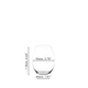 An unfilled RIEDEL Wine Friendly Tumbler against a white background with product dimensions.