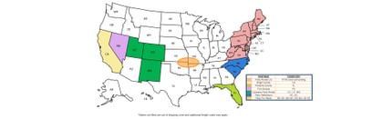 USA loaner map