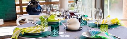 table setting with RIEDEL glassware