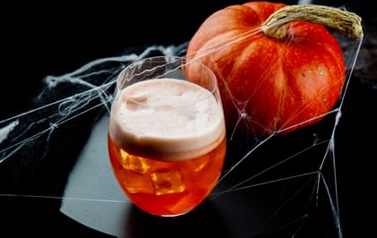 Halloween themed cocktail in RIEDEL glass