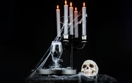 Halloween themed cocktail in RIEDEL glass