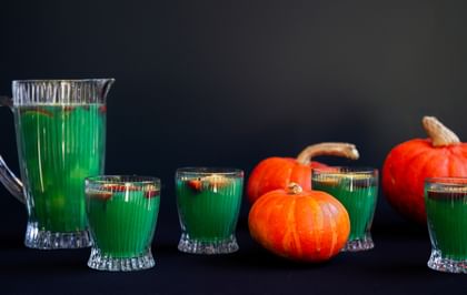 Halloween themed cocktails in RIEDEL glasses