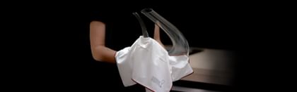 Decanter being polished