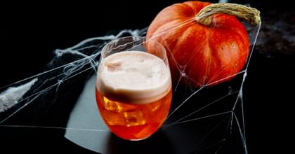 Halloween themed cocktail in RIEDEL glass