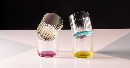 RIEDEL glasses stacked on one another