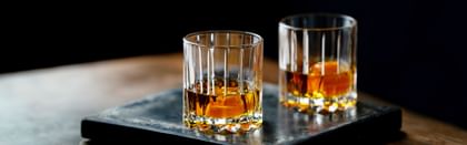 two wiskys in RIEDEL glassware