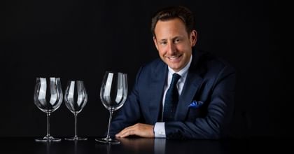 Maximilian J. Riedel with Sommeliers glassware