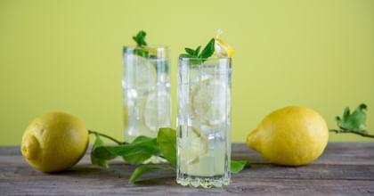cocktails next to lemons