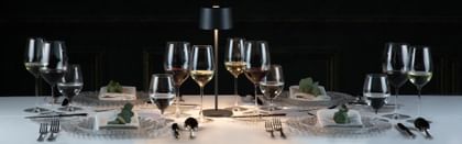 table setting with RIEDEL glassware