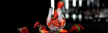 Strawberry gin in RIEDEL stemless glass