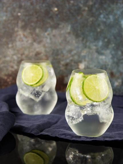 gin and tonics on table