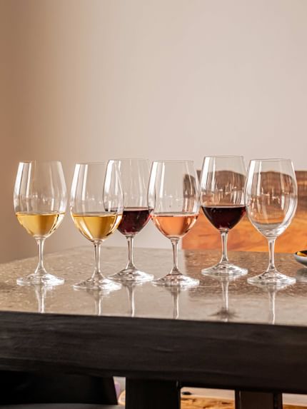 RIEDEL Ouverture glassware on table