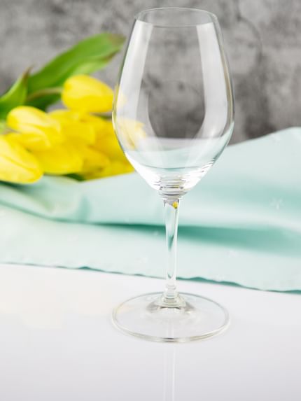 wine glass on table