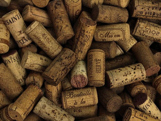 A mix of wine corks.