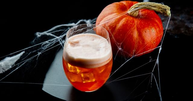 Halloween themed cocktail in RIEDEL glass